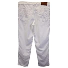 Brunello Cucinelli-Brunello Cucinelli Five-Pocket-Hose aus weißem Baumwollcord-Weiß
