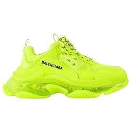 Balenciaga Triple S Sneakers mit klarer Sohle aus grünem Polyester Grün