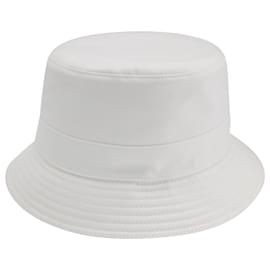 Hermès-Hermes Chapeau James Bucket Hat in White Cotton-White