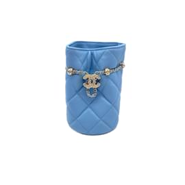 Chanel-Bolsa Clutch CHANEL T.  Couro-Azul