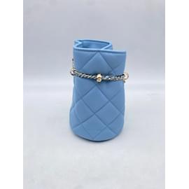 Chanel-Bolsa Clutch CHANEL T.  Couro-Azul