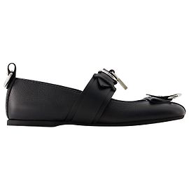 JW Anderson Bailarinas Punk - J.W. Anderson - Cuero - Negro Negro