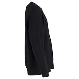 Givenchy-Suéter com detalhes de ilhós e estampa de logotipo Givenchy em algodão preto-Outro