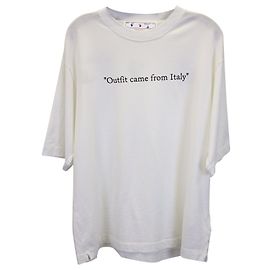 Off White Roupa Off-White veio da Itália Camiseta em algodão branco Branco