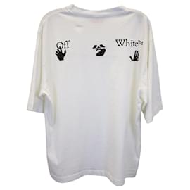 Off White-Roupa Off-White veio da Itália Camiseta em algodão branco-Branco