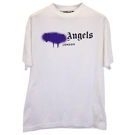 Camiseta Palm Angels London Sprayed de algodón blanco Otro