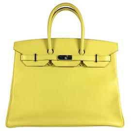 Hermès-Hermes Yellow 2013 Epsom Birkin Retourne 35-Yellow