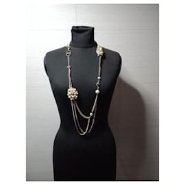 Runway Chanel Pearl and Chain Lion Pearl Drop Layered Necklace