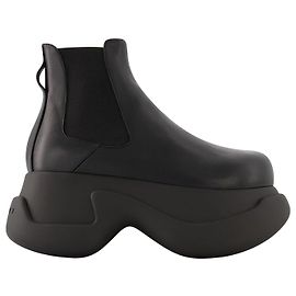 Botas Chunky Chelsea - Marni - Couro - Preto Preto