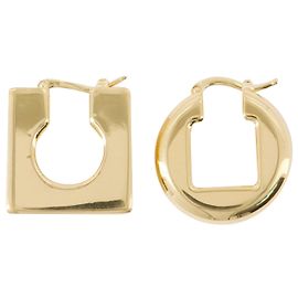 Boucles d'oreilles Rond Carré - Jacquemus - Métal - Doré Doré Métallisé