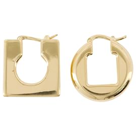 Jacquemus-Rond Carre Earrings - Jacquemus - Metal - Gold tone-Golden,Metallic