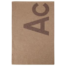 Acne-Toronty Logo Scarf - Acne Studios - Wool - Camel-Brown