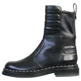 Ermanno Scervino Black studded ankle boots - size EU 37 Black