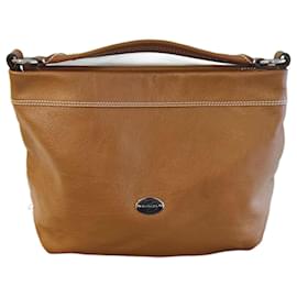 Magnífico bolso NUEVO grande en auténtica piel granulada color camel Mac Douglas Camello