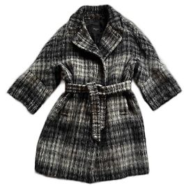 Weekend Max Mara Wollmantel mit Gürtel Grau Grau
