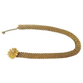 Cinto raro e icônico de metal com cabeça de leão dourado CHANEL vintage Gold hardware