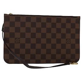 Louis Vuitton-LOUIS VUITTON Damier Ebene Neverfull MM Beutel Zubehörbeutel LV Auth am4769-Andere