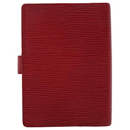 Louis Vuitton-LOUIS VUITTON Epi Agenda PM Tagesplaner Cover Rot R.20057 LV Auth 48867-Rot