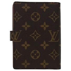 Louis Vuitton-LOUIS VUITTON Monogramm Agenda PM Tagesplaner Cover R.20005 LV Auth 49189-Monogramm