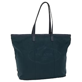 Prada-PRADA Tote Bag Nylon Leather Green Auth 49305-Green
