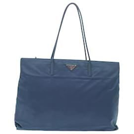 Prada-PRADA Tote Bag Nylon Bleu Clair Auth 49034-Bleu clair