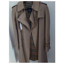 Gabardina Burberry Beige de Algodón Beige