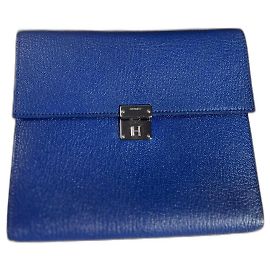 Hermès Clic 16 WOC Azul em Couro Chevre Azul