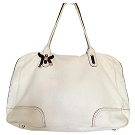 Sac weekend Princy Gucci XXL en cuir eggshell Blanc cassé
