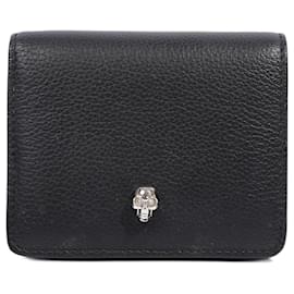 Alexander Mcqueen-Alexander McQueen Bi-Fold Wallet / Black / leather-Black