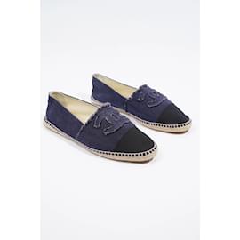 Chanel-Chanel CC Logo Espadrilles Navy / Black EU 46 / UK 12-Navy blue