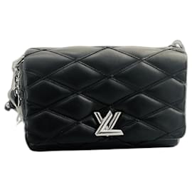 Louis Vuitton-Louis Vuitton black leather GO handbag -14 Excellent condition-Black