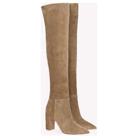 Gianvito Rossi BOTTES GIANVITO ROUGES NEUF Beige
