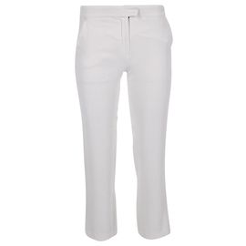Calça Fendi Slim Fit em Viscose Off White Branco Cru