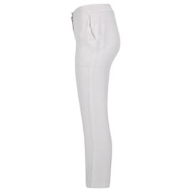 Fendi-Fendi Slim Fit Trousers in Off White Viscose-White,Cream