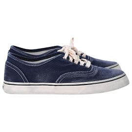 Re/Done RI/Fatto 70Scarpe da ginnastica basse da skate invecchiate da s in tela blu Blu