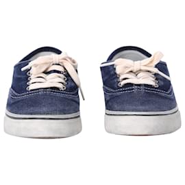 Re/Done-RE/Done 70s Skate Distressed Low-top Sneakers in Blue Canvas-Blue
