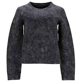 Valentino Garavani-Sweat-shirt à imprimé papillon Valentino en coton gris-Noir