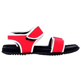 Marni Hook-and-Loop Scuba Sandals in Red Synthetic Textile Red