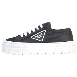 Prada Sneaker Wheel in gabardine di nylon foderate nere - taglia EU 39 Nero