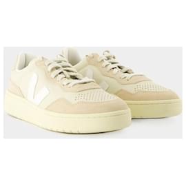 Veja-V-90 Turnschuhe - Veja - Leder - Beige-Beige