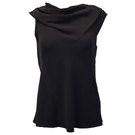 The Row Haut drapé asymétrique en viscose noire Noir