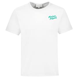 Autre Marque-Camiseta Regular Handwriting - Maison Kitsune - Algodón - Blanco-Blanco