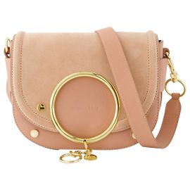 Borsa a tracolla Mara - See By Chloé - Pelle - Rosa caffè Rosa