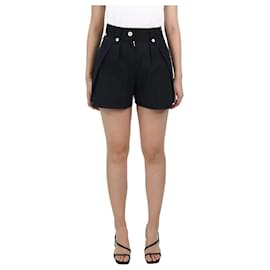 Sacai-Blue pleated poplin shorts - Brand size 1-Blue