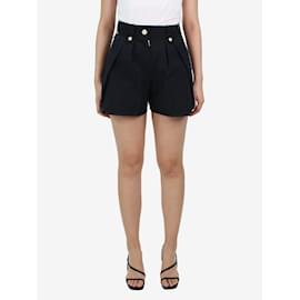 Sacai-Blue pleated poplin shorts - Brand size 1-Blue