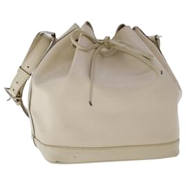 Louis Vuitton-LOUIS VUITTON Epi Noe Shoulder Bag White M4084J LV Auth 48981-White