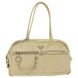 Prada-PRADA Hand Bag Nylon White Auth ki3224-White