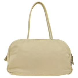 Prada-PRADA Hand Bag Nylon White Auth ki3224-White
