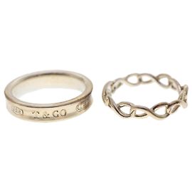 Autre Marque Tiffany & Co. Ring 2Set Silber Auth am4786 Silber