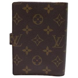 Louis Vuitton-LOUIS VUITTON Monogramm Agenda PM Tagesplaner Cover R.20005 LV Auth 48874-Monogramm